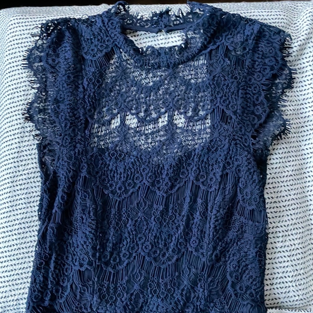 Free people Navy Lace dress